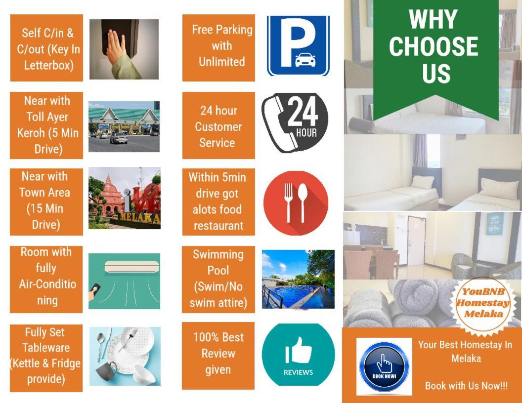Melaka Top Largest Waterpark Resort - By Youbnb Homestay Melaka Bagian luar foto